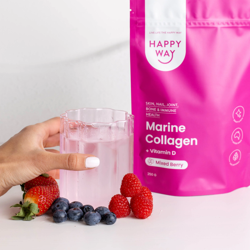 Happy Way Marine Collagen + Vitamin D 250g - Mixed Berry